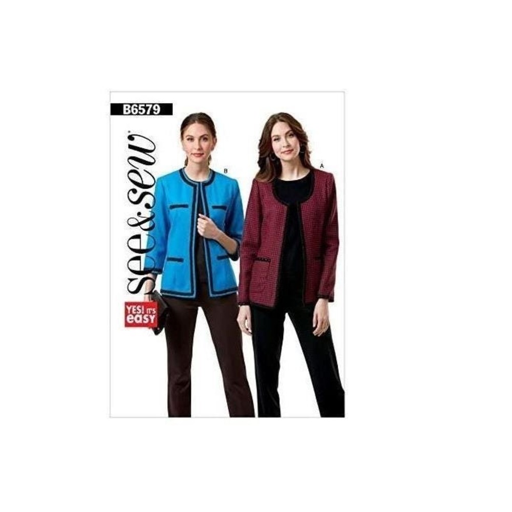 Butterick See and Sew Sewing Pattern 6579 Misses Jacket Size‎ 6-22